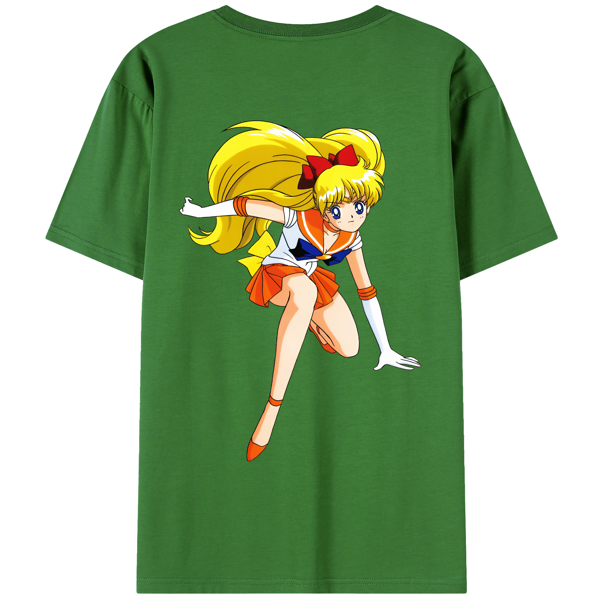 （画像用） 美少女戦士セーラームーン 愛野 美奈子 あいの みなこ Sailor Moon Aino Minako レディース半袖Tシャツ(バックプリント)